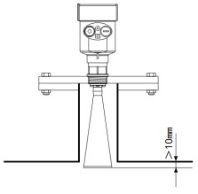 瀝青雷達(dá)液位計儲罐天線安裝高度圖